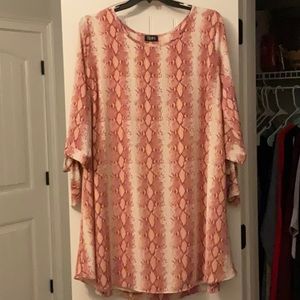 Pink snake skin dress